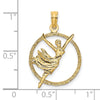 14k Dancer in Circle Frame Charm