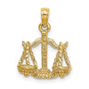 Gold 3D Zodiac Charm