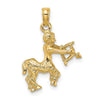 Gold 3D Zodiac Charm