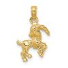 Gold 3D Zodiac Charm