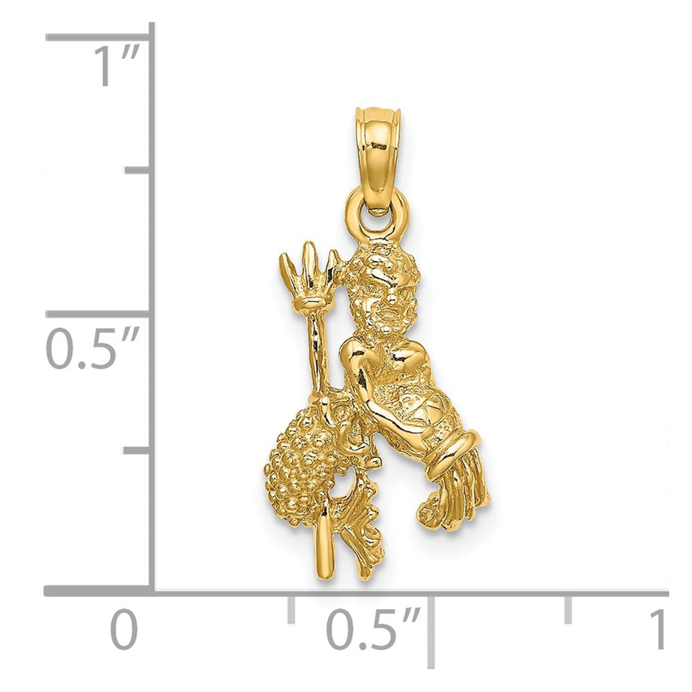 Gold 3D Zodiac Charm