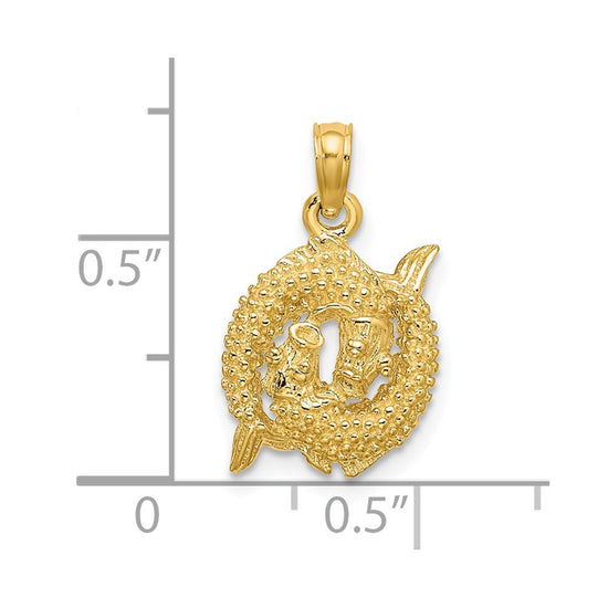 Gold 3D Zodiac Charm