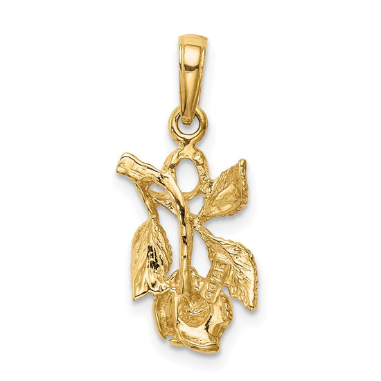 Gold Polished Flower Pendants