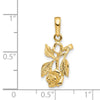 Gold Polished Flower Pendants