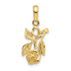 Gold Polished Flower Pendants