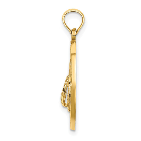 14K LIFES A BEACH Circle with Flip-Flop Charm
