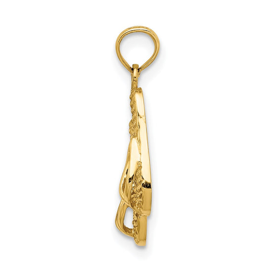 14k 3-D CAPE COD Double Flip-Flop Charm