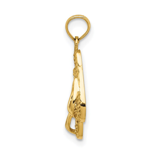 14k 3-D CAPE COD Double Flip-Flop Charm