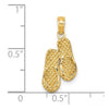 14k 3-D CAPE COD Double Flip-Flop Charm