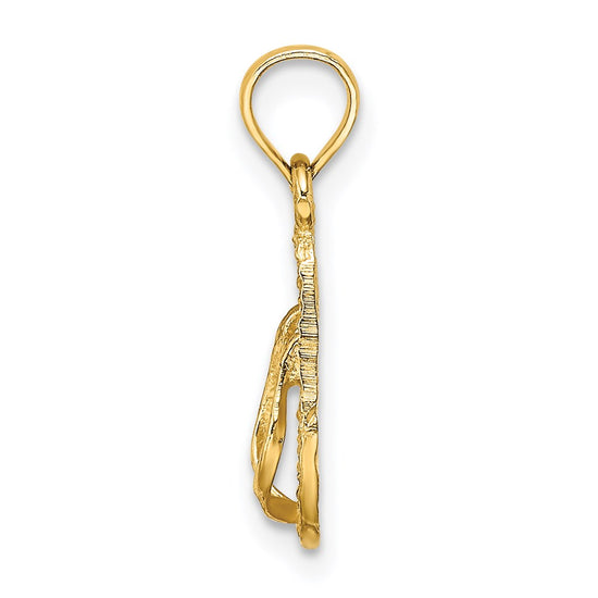 14k 3-D CAPTIVA Flip-Flop Charm