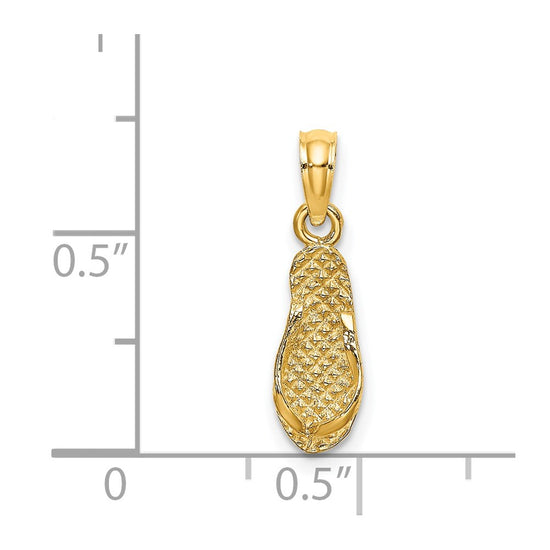 14k 3-D CAPTIVA Flip-Flop Charm