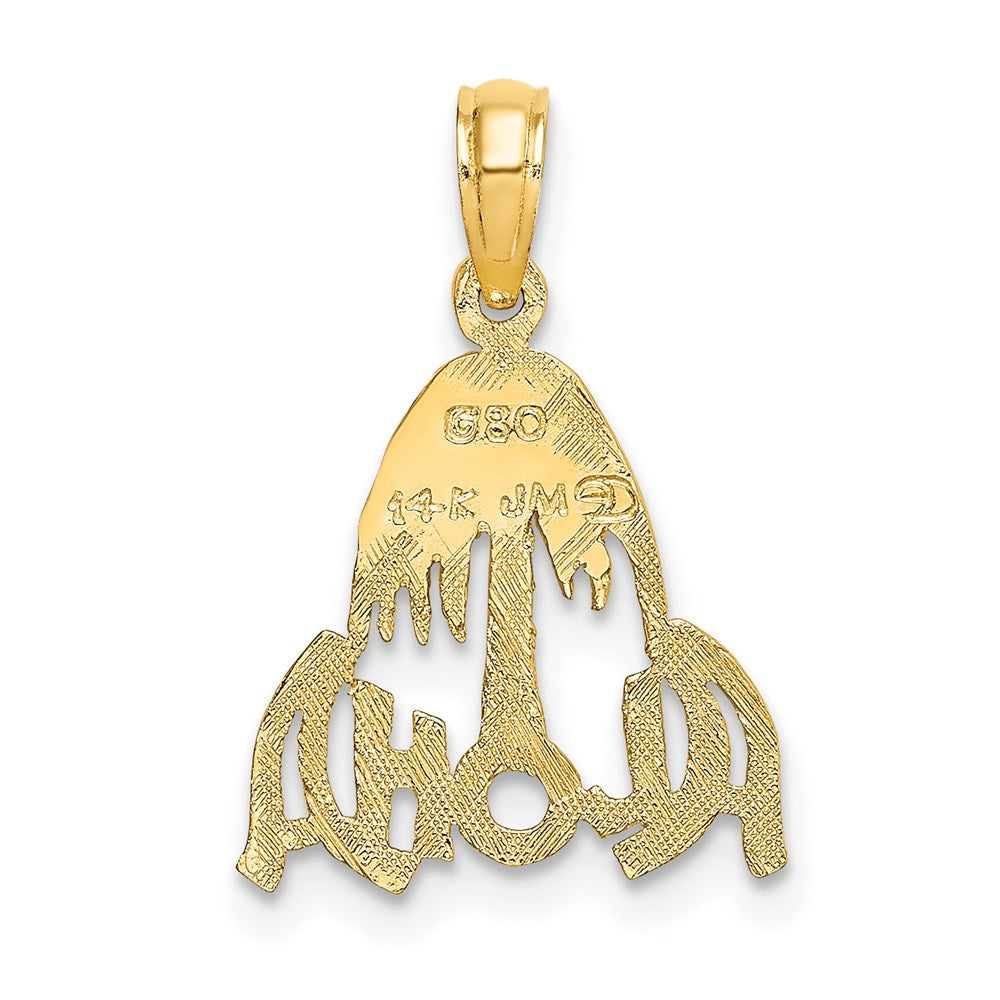 14k ALOHA Palm Tree Charm