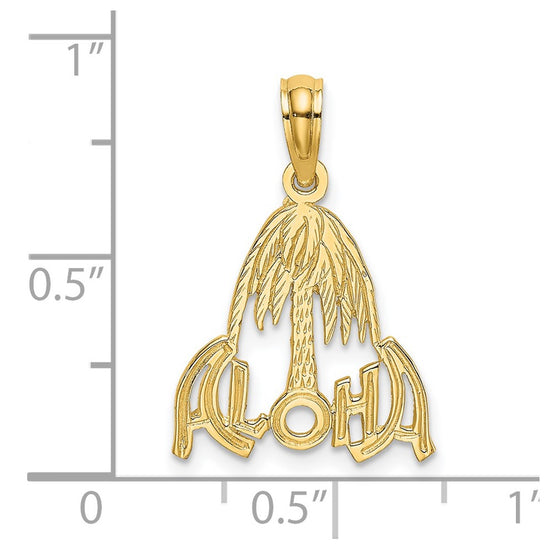14k ALOHA Palm Tree Charm