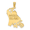 14k Cut-Out MARCO ISLAND Map Charm