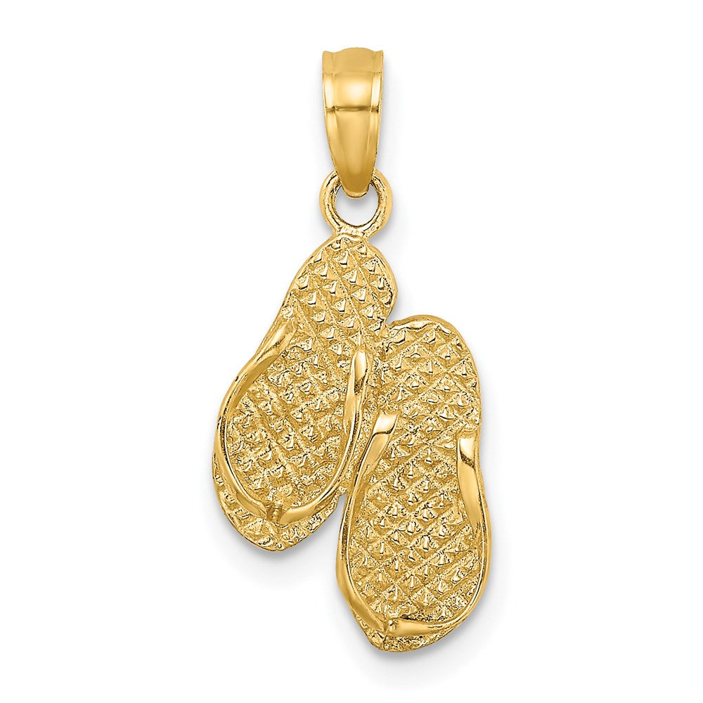 14k 3-D MYRTLE BEACH Flip-Flops Charm