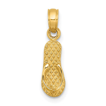 14k 3-D MYRTLE BEACH Single Flip-Flop Charm