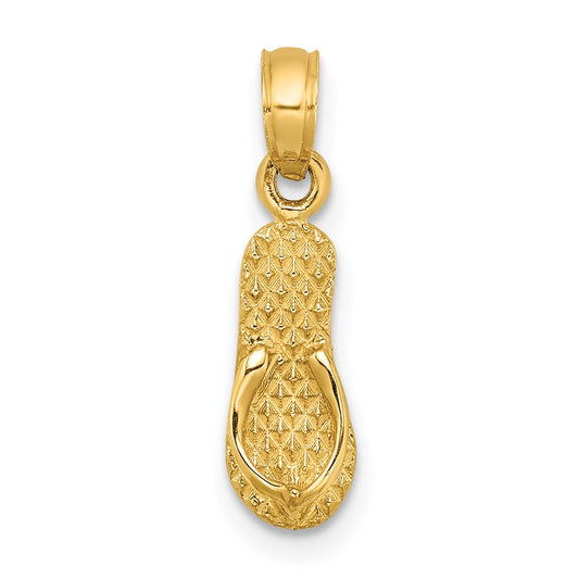 14k 3-D MYRTLE BEACH Single Flip-Flop Charm