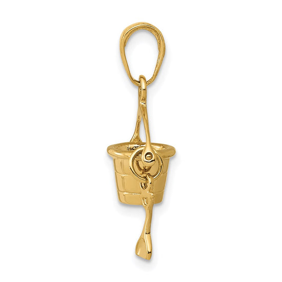 Gold Polished Pail & Shovel Pendants