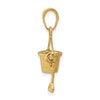 Gold Polished Pail & Shovel Pendants