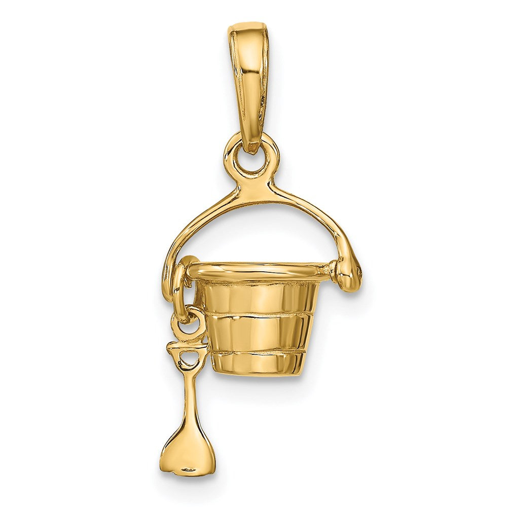 Gold Polished Pail & Shovel Pendants