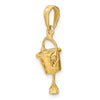Gold Polished Pail & Shovel Pendants