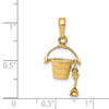 Gold Polished Pail & Shovel Pendants