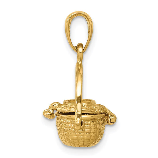 Gold Polished Basket Pendants