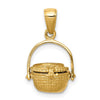 Gold Polished Basket Pendants