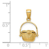 Gold Polished Basket Pendants