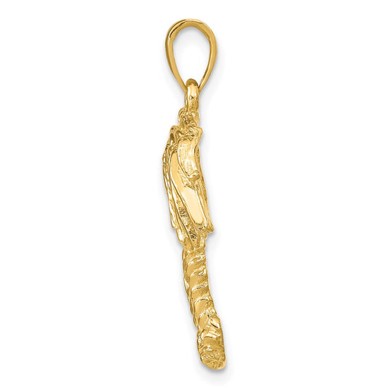 Gold Polished Palm Tree Pendants