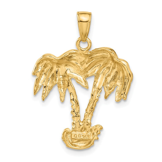 Gold Polished Palm Tree Pendants