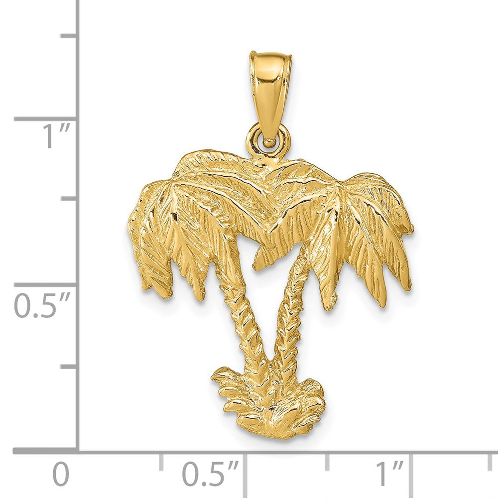 Gold Polished Palm Tree Pendants