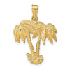 Gold Polished Palm Tree Pendants