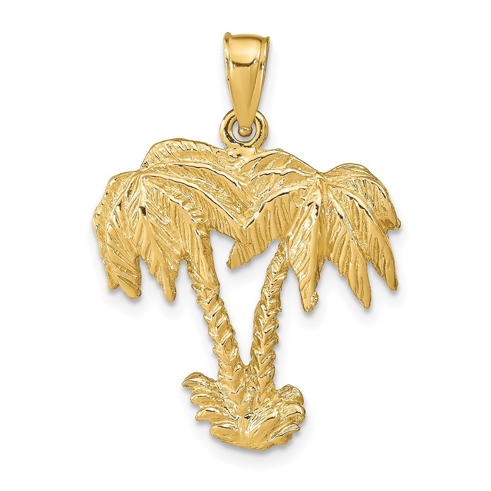 Gold Polished Palm Tree Pendants