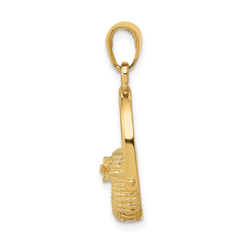 Gold Polished Basket Pendants