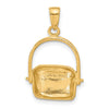 Gold Polished Basket Pendants