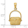 Gold Polished Basket Pendants