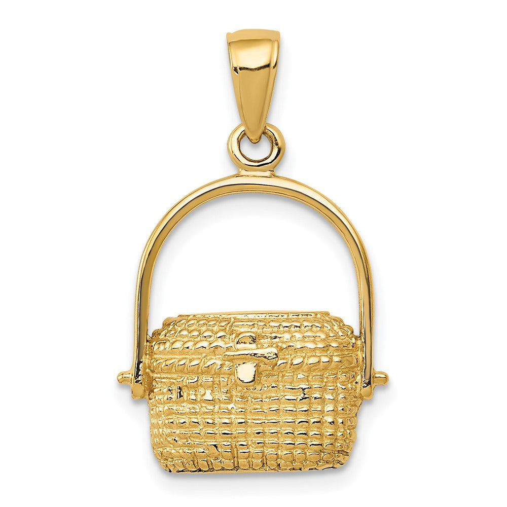 Gold Polished Basket Pendants