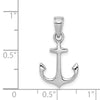Gold Polished Anchor Pendants