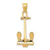 Gold Polished T-bar Anchor Pendants