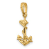 Gold Polished Anchor Pendants