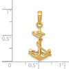 Gold Polished Anchor Pendants