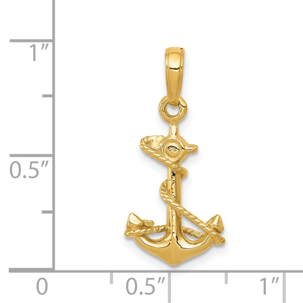 Gold Polished Anchor Pendants