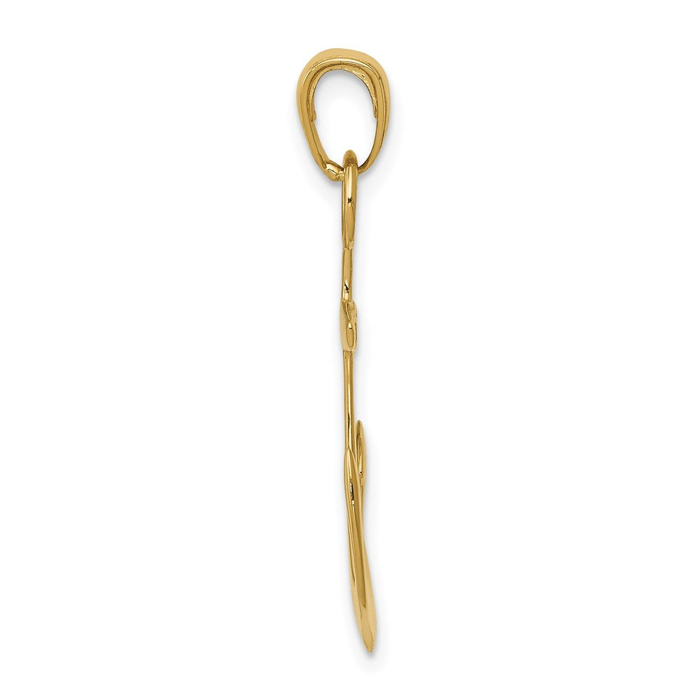 Gold Polished Anchor Pendants