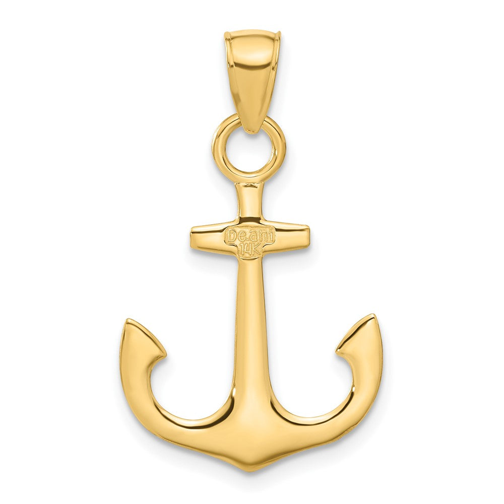 Gold Polished Anchor Pendants