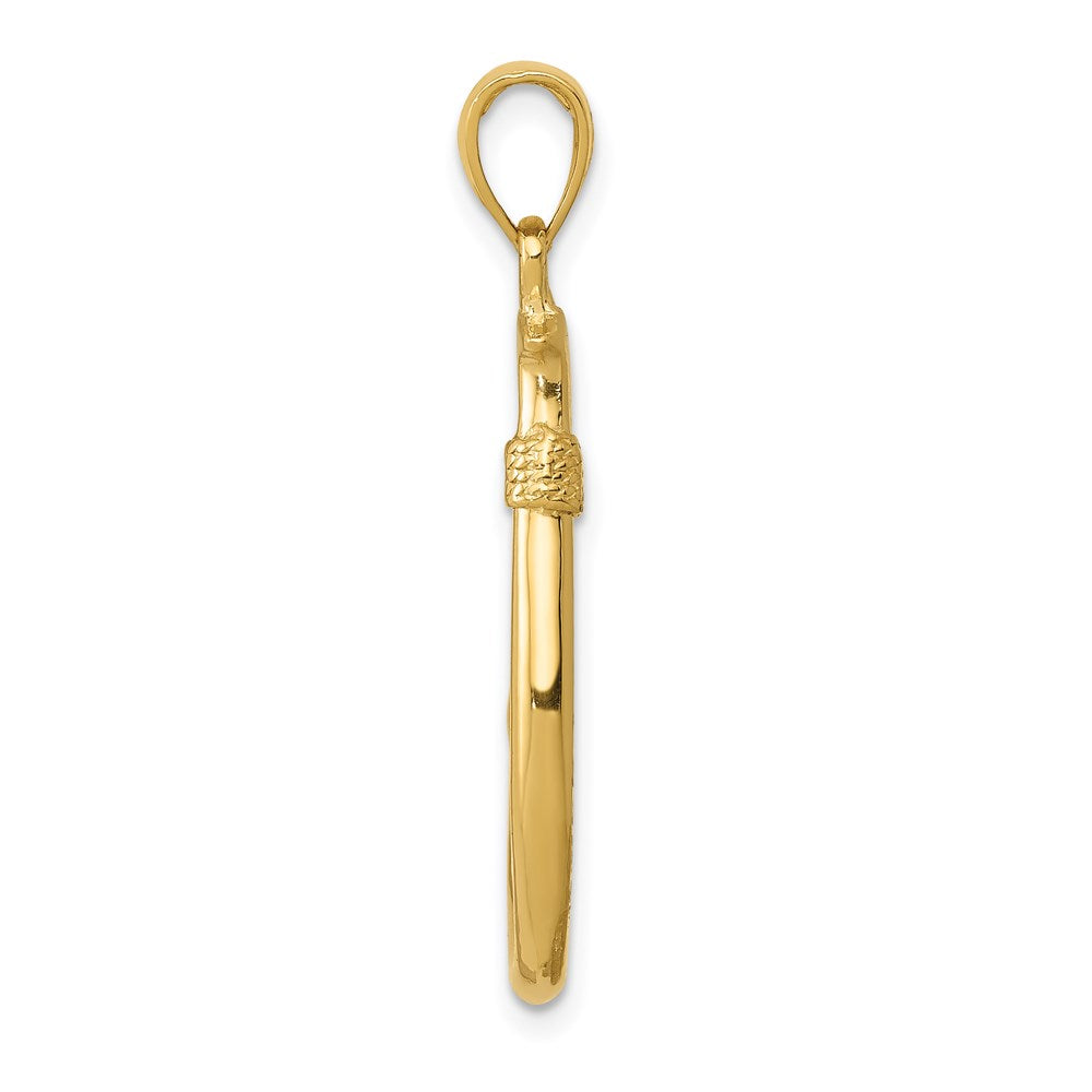 Gold Polished Fish Hook Pendants
