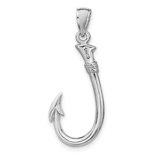 Gold Polished Fish Hook Pendants