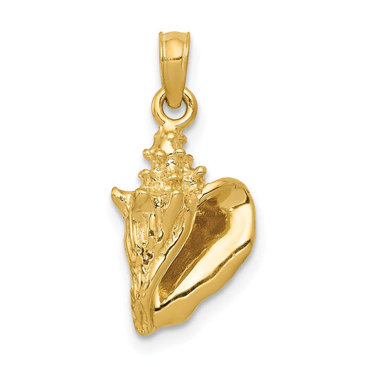 Gold Polished Sea Shell Pendants