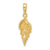 Gold Polished Sea Shell Pendants