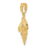 Gold Polished Sea Shell Pendants